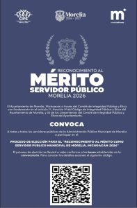 *Gobierno de Morelia convoca al Reconocimiento al Mérito como Servidor Público 2026*