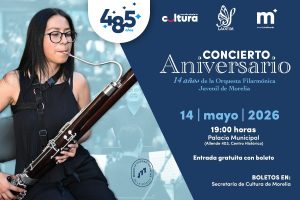 *Invita SeCultura Morelia a concierto por los 14 años de Laofim* 