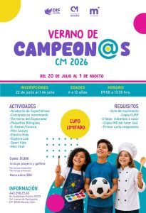 *Colegio de Morelia abre inscripciones para “Verano de Campeon@s CM 2026″*